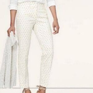 Ann Taylor LOFT The Riviera Pants Marisa Fit Triangle Print Cropped Ankle